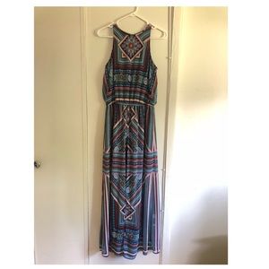 Summer Patterned Flowy Maxi Dress